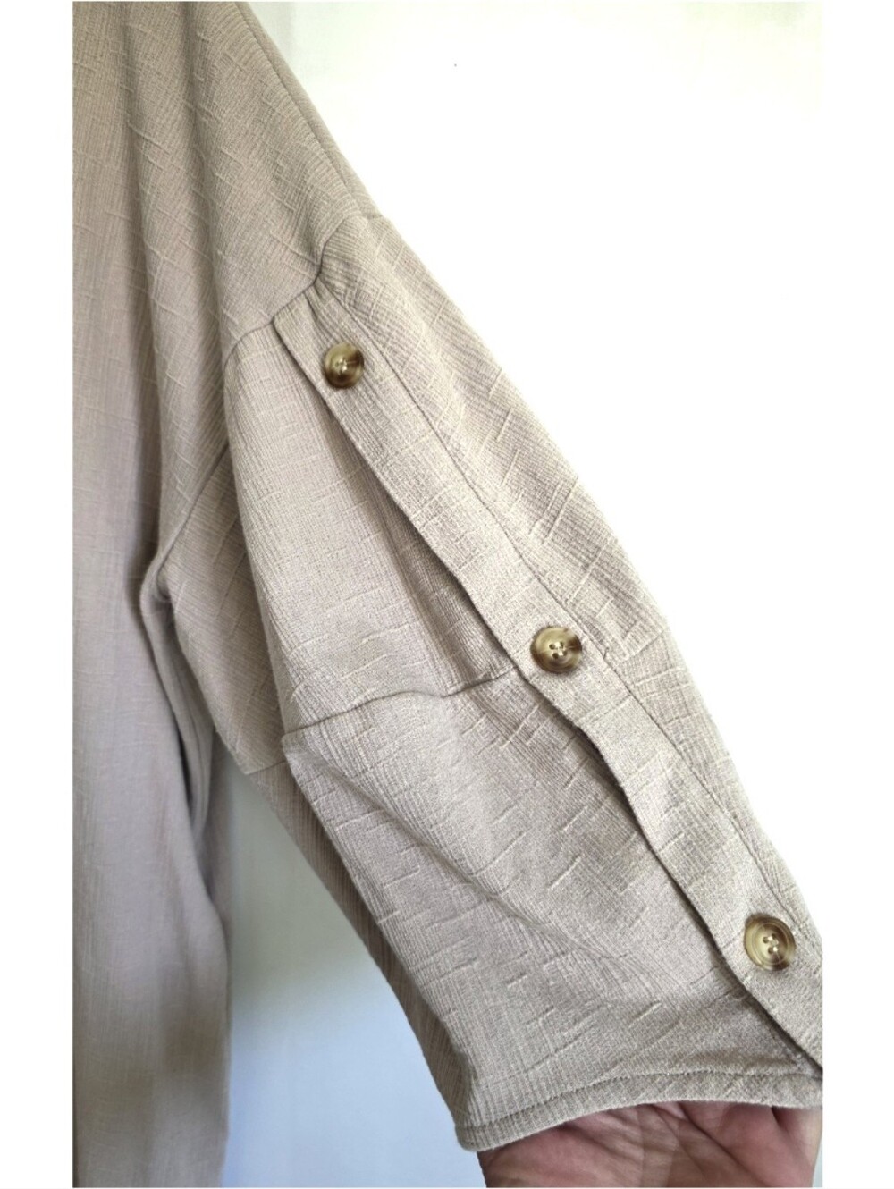 GiGiO Lagenlook Minimalist Button Sleeve Dress M - Picture 2 of 4